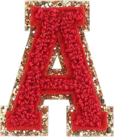 Stoney Clover Lane Ruby Glitter Varsity Letter Patch