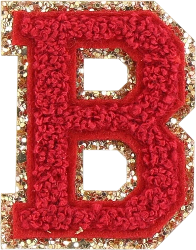 Stoney Clover Lane Ruby Glitter Varsity Letter Patch