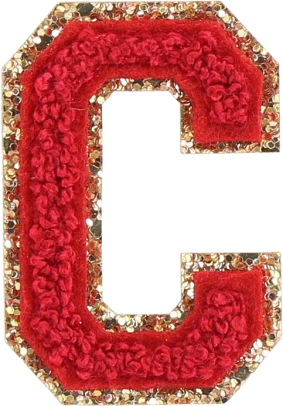 Stoney Clover Lane Ruby Glitter Varsity Letter Patch
