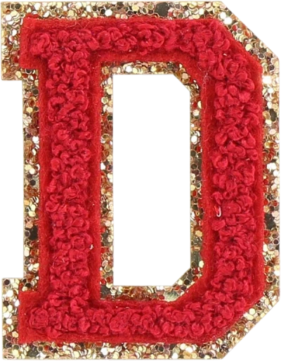 Stoney Clover Lane Ruby Glitter Varsity Letter Patch