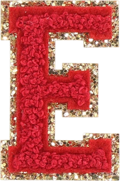Stoney Clover Lane Ruby Glitter Varsity Letter Patch