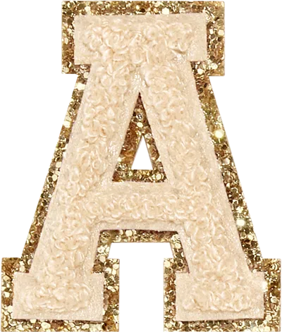 Stoney Clover Lane Sand Glitter Varsity Letter Patch