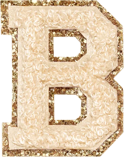 Stoney Clover Lane Sand Glitter Varsity Letter Patch