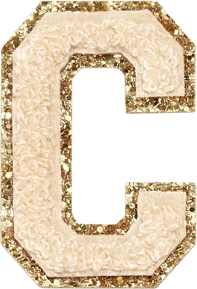 Stoney Clover Lane Sand Glitter Varsity Letter Patch