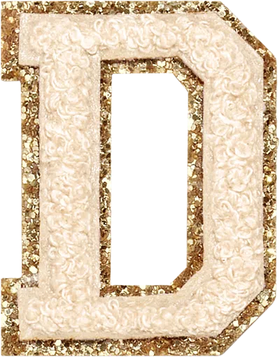 Stoney Clover Lane Sand Glitter Varsity Letter Patch