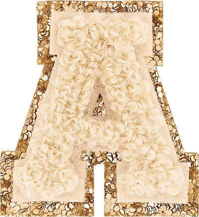 Stoney Clover Lane Sand Mini Glitter Varsity Letter Patch