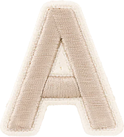 Stoney Clover Lane Sand Rolled Embroidery Letter Patch