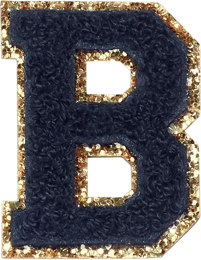 Stoney Clover Lane Sapphire Glitter Varsity Letter Patch