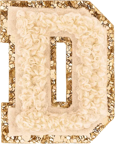 Stoney Clover Lane Sand Mini Glitter Varsity Letter Patch