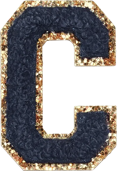 Stoney Clover Lane Sapphire Glitter Varsity Letter Patch