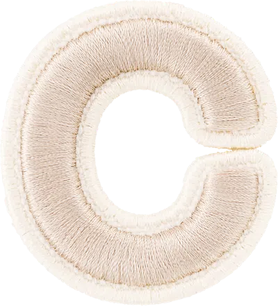 Stoney Clover Lane Sand Rolled Embroidery Letter Patch