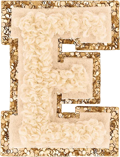 Stoney Clover Lane Sand Mini Glitter Varsity Letter Patch