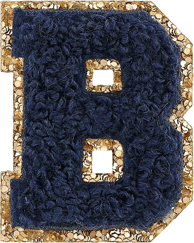 Stoney Clover Lane Sapphire Mini Glitter Varsity Letter Patch