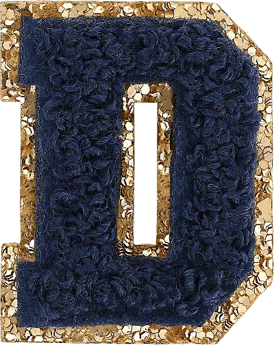 Stoney Clover Lane Sapphire Mini Glitter Varsity Letter Patch