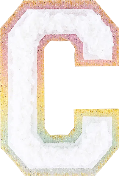 Stoney Clover Lane Shimmer Glitter Varsity Letter