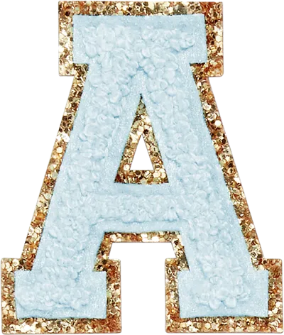 Stoney Clover Lane Sky Glitter Varsity Letter Patch