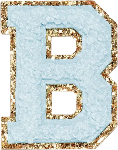 Stoney Clover Lane Sky Glitter Varsity Letter Patch