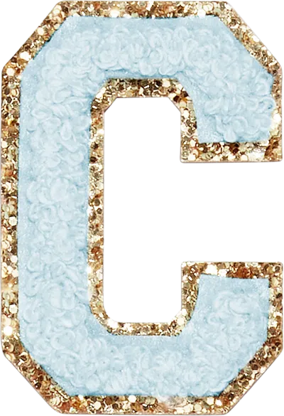 Stoney Clover Lane Sky Glitter Varsity Letter Patch