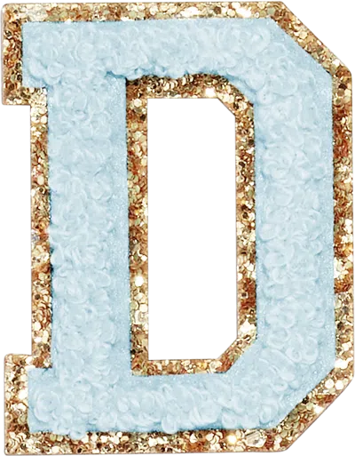 Stoney Clover Lane Sky Glitter Varsity Letter Patch