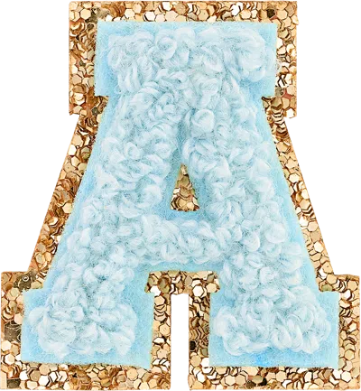 Stoney Clover Lane Sky Mini Glitter Varsity Letter Patch