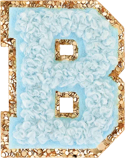 Stoney Clover Lane Sky Mini Glitter Varsity Letter Patch