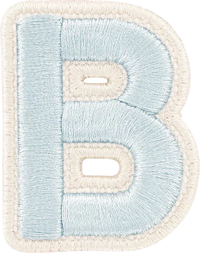 Stoney Clover Lane Sky Rolled Embroidery Letter Patch