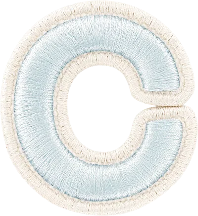 Shop Stoney Clover Lane Sky Rolled Embroidery Letter Patch