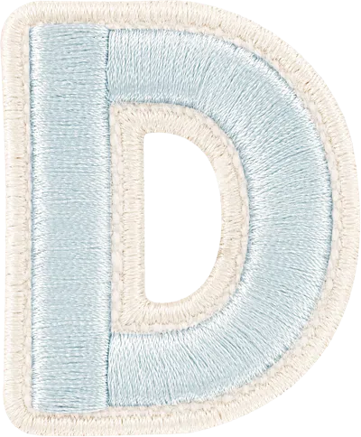 Stoney Clover Lane Sky Rolled Embroidery Letter Patch