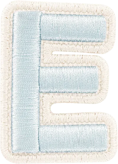 Stoney Clover Lane Sky Rolled Embroidery Letter Patch