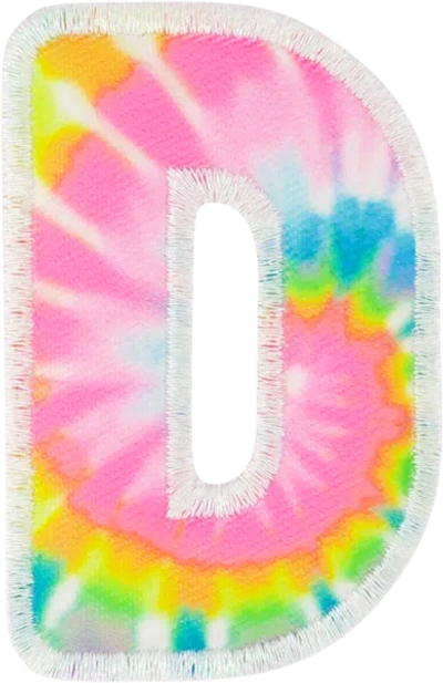 Stoney Clover Lane Tie Dye Letter Patches