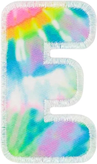 Stoney Clover Lane Tie Dye Letter Patches