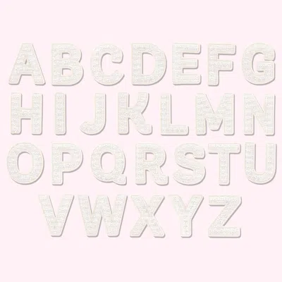 Stoney Clover Lane White Pearl Letter Patch