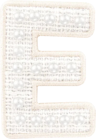 Stoney Clover Lane White Pearl Letter Patch