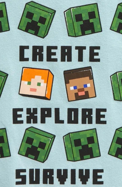 Shop Tucker + Tate Kids' Cotton Graphic T-shirt In Blue Sphere Minecraft