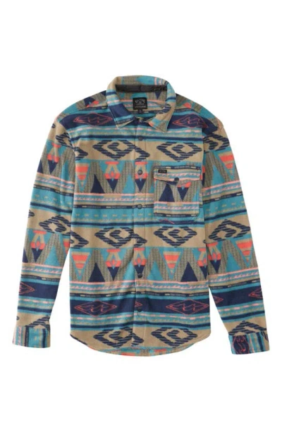 Shop Billabong Furnace Recycled Polyester Shirt Jacket In Pacific
