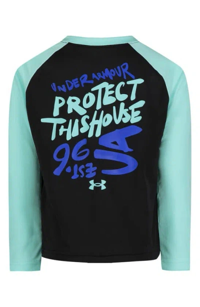Shop Under Armour Kids' Protect This House Long Sleeve Performance Graphic T-shirt In Black