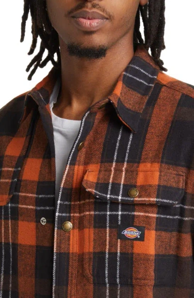 Shop Dickies Nimmons Plaid Button-up Shirt In Nimmons Check Dark Base