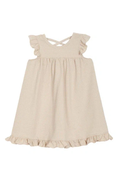 Shop Mabel + Honey Kids' Minicheck Dress In Brown