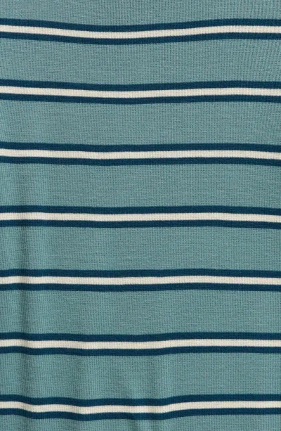 Shop Nordstrom Kids' Long Sleeve T-shirt In Teal Arctic Fun Stripe