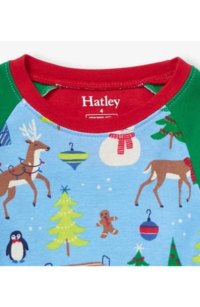 Shop Hatley Kids' Blue Christmas Fitted Two Piece Pajamas