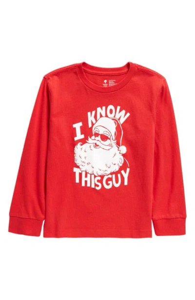 Shop Tucker + Tate Kids' I Tried Long Sleeve Graphic T-shirt In Red Letter I Know This Guy