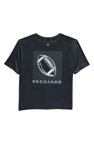 Zella Kids' Bar Code Graphic T-shirt In Navy Eclipse Fearless