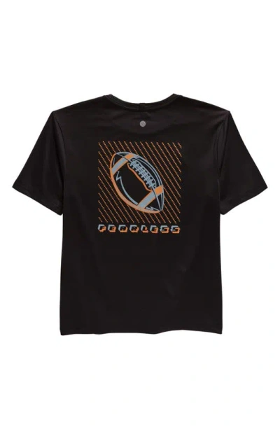 Zella Kids' Bar Code Graphic T-shirt In Black Fearless
