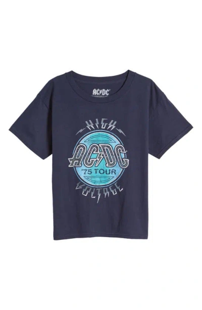 Shop Philcos Kids' Parental Advisory Cotton Graphic T-shirt In Navy