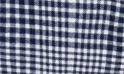 Shop Miles Baby Kids' Gingham Check Brushed Flannel Shirt In Navy