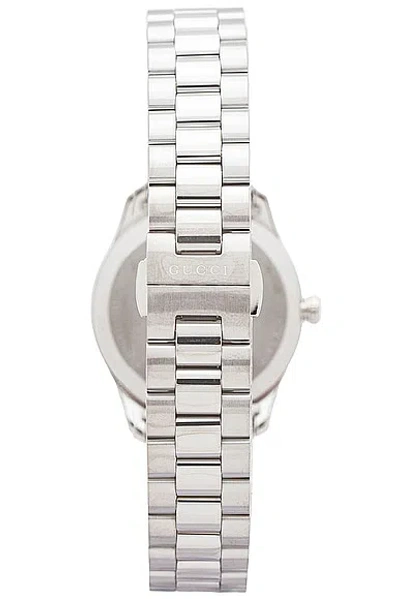 Shop Gucci G-timeless Slim Watch In Gold & Silver