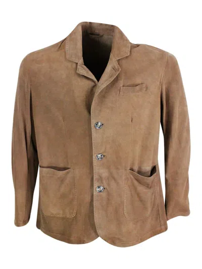 Shop Barba Jackets In Brown