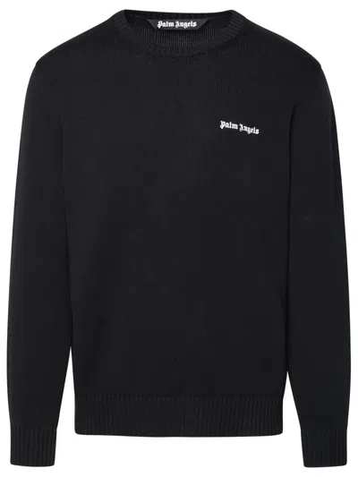 Shop Palm Angels Black Cotton Sweater