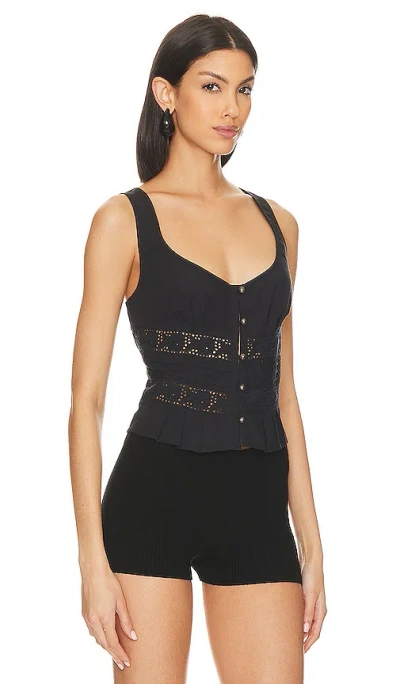 Free People Kianna Lace Tank In 黑色
