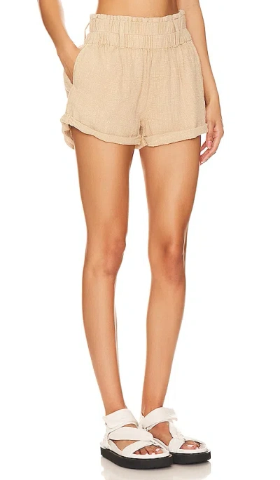 Shop Free People Solar Flare Baja Short In 暖沙色